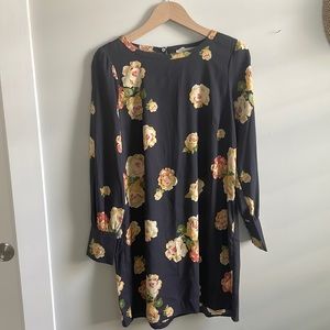Loft Floral Dark Grey Dress